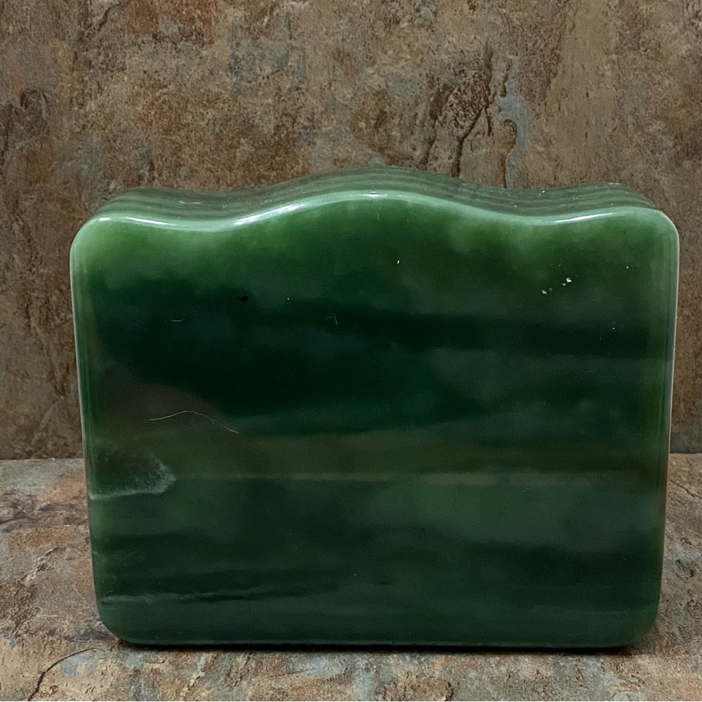 Vintage MCM Mid Century Modern Heavy Green Desk Clock - Picture 5 of 14